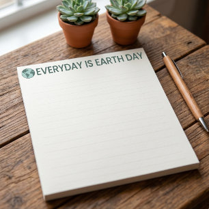 Elke Dag Is Aardedag - Vintage Groene Aarde Liefhe Notitieblok