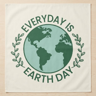 Elke Dag Is Aardedag - Vintage Groene Aarde Liefhe Wandkleed