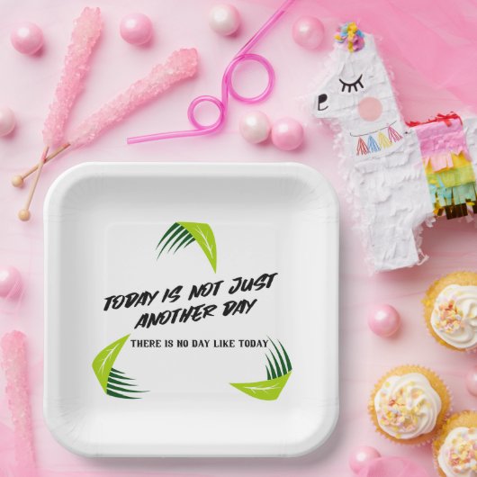 Elke dag is bijzonder! papieren bordje (Feest)