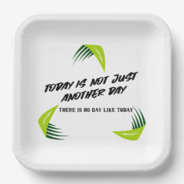 Elke dag is bijzonder! papieren bordje