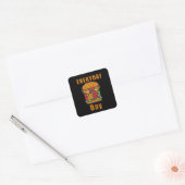 Elke dag is Burger Day Vierkante Sticker (Envelop)