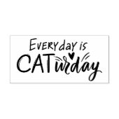 Elke dag is CATurday Rubberstempel (Afrduk)