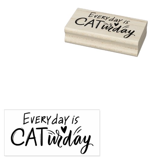 Elke dag is CATurday Rubberstempel (Gestempeld)