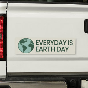 Elke Dag Is Dag Van De Aarde - Vintage Groene Aard Bumpersticker