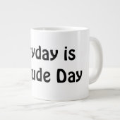 Elke dag is Dankbaarheidsdag Minimalistisch Motiva Grote Koffiekop (Voorkant rechts)