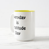 Elke dag is Dankbaarheidsdag Thee Chocolade Tweekleurige Koffiemok (Voorkant links)