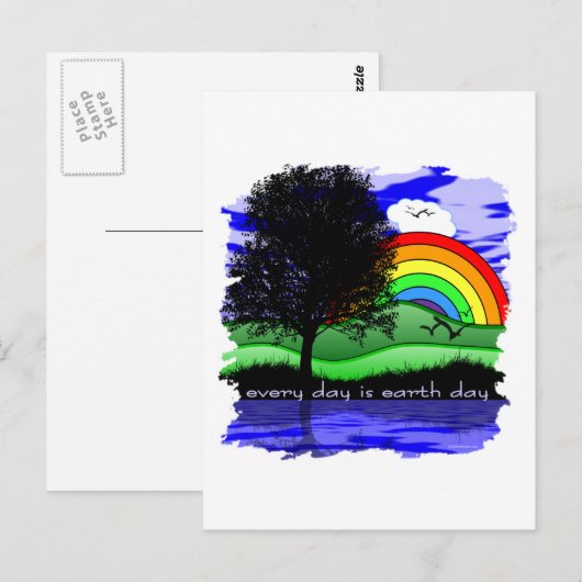 Elke dag is de Dag van de Aarde Briefkaart (Voorkant / Achterkant)