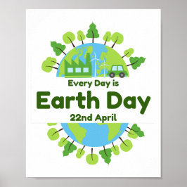 Elke dag is de Dag van de Aarde | Dag van de Aarde Poster