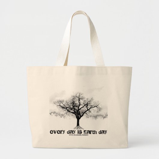 Elke dag is de Dag van de Aarde Grote Tote Bag (Voorkant)