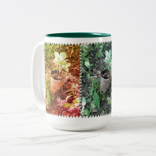 Elke dag is de dag van de aarde! mok (Voorkant links)