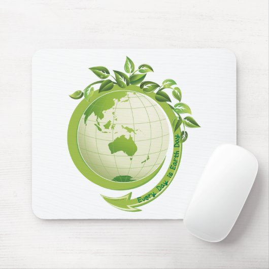 Elke dag is de Dag van de Aarde Muismat (Met muis)