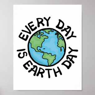 Elke dag is de Dag van de Aarde Poster