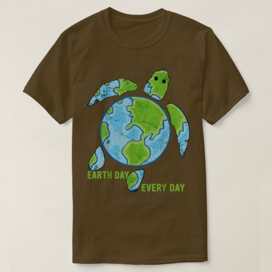 Elke dag is de Dag van de Aarde sparen de Aarde be T-shirt (Design voorkant)