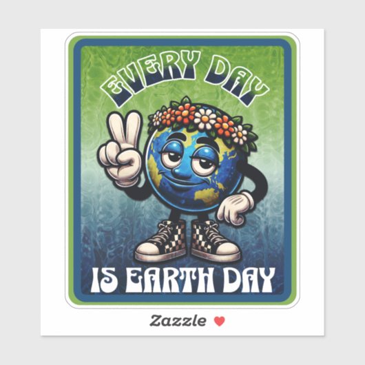 Elke dag is de Dag van de Aarde Sticker (Vel)