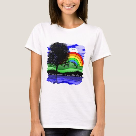 Elke dag is de Dag van de Aarde T-shirt (Voorkant)