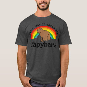 Elke dag is de Dag van de Aarde Zegt het Capybara T-shirt