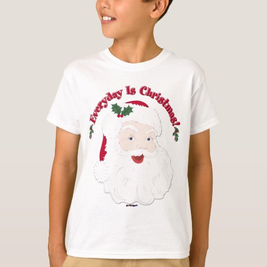 Elke dag is de kerstman Kerstmis. T-shirt (Voorkant)