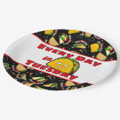 Elke dag is dinsdag Taco Papieren Bordje (Gekanteld)