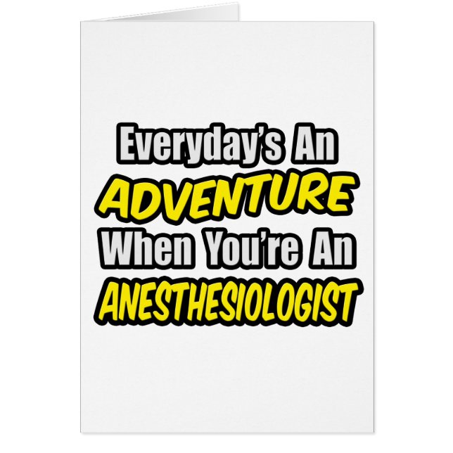 Elke dag is een avontuur...anesthesioloog (Voorkant)