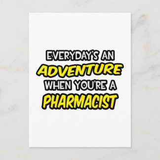 Elke dag is een avontuur... apotheker briefkaart