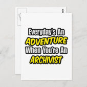 Elke dag is een avontuur .. archivaris briefkaart (Voorkant / Achterkant)