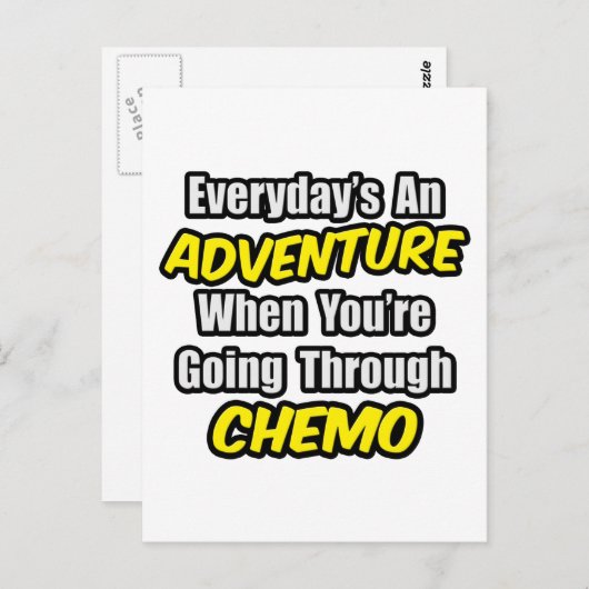 Elke dag is een avontuur...het gaan door chemo briefkaart (Voorkant / Achterkant)