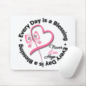 Elke dag is een "Blessing" - Hoop borstkanker Muismat (Met muis)