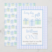 Elke dag is een cadeau jongen verjaardag uitnodige kaart (Voorkant / Achterkant)