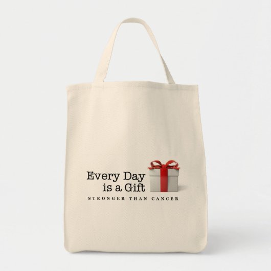 Elke dag is een cadeau: Sterker dan kankerkruid Tote Bag (Voorkant)