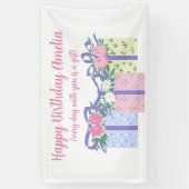 Elke dag is een cadeau verjaardagsbanner spandoek (Verticaal)