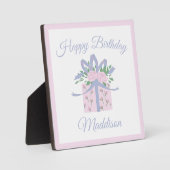 Elke dag is een cadeau verjaardagsplaquette met ez fotoplaat (Voorkant)