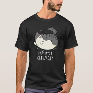 Elke dag is een Cat-urday grappige kat woordspelin T-shirt