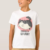 Elke dag is een Cat-urday grappige kat woordspelin T-shirt (Voorkant)