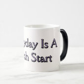 Elke dag is een frisse start bloemenontwerp magische mok (Voorkant rechts)