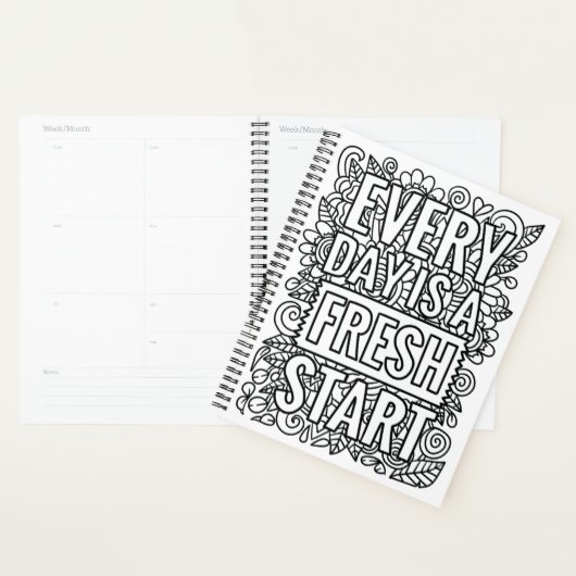 Elke dag is een frisse start - Kleur je eigen Planner (Display)