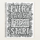 Elke dag is een frisse start - Kleur je eigen Planner (Voorkant)