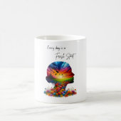 Elke dag is een frisse start kleurrijke mindscape koffiemok (Center)