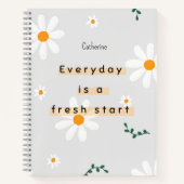 Elke dag is een frisse start Motivatie quotenaam Notitieboek (Voorkant)