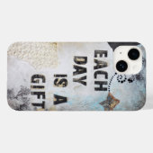 Elke dag is een Gift Mixed Media Quote Case-Mate iPhone Case (Achterkant (horizontaal))