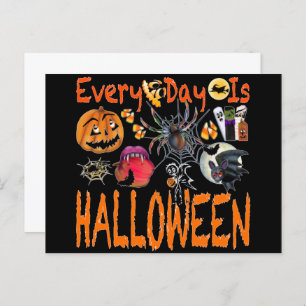 Elke dag is een halloween briefkaart