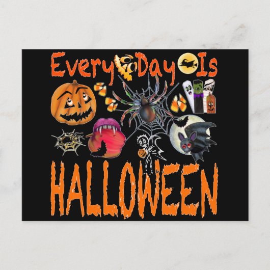 Elke dag is een halloween briefkaart (Voorkant)