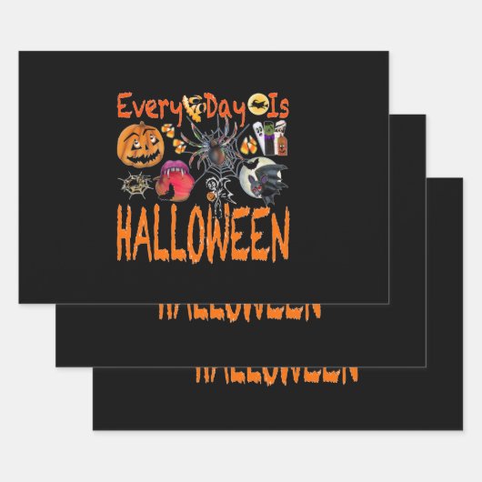 Elke dag is een halloween inpakpapier vel (Set)