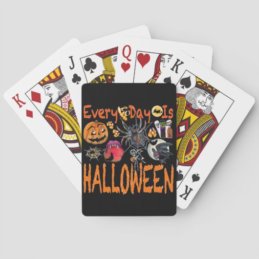 Elke dag is een halloween pokerkaarten (Achterkant)