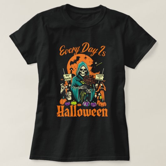 Elke dag is een halloween t-shirt (Design voorkant)