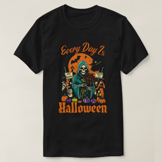 Elke dag is een halloween t-shirt (Design voorkant)