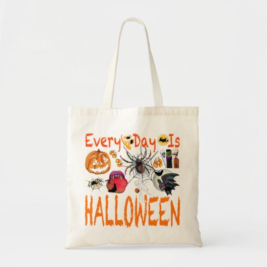 Elke dag is een halloween tote bag (Voorkant)