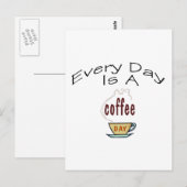 Elke dag is een koffiedag briefkaart (Voorkant / Achterkant)