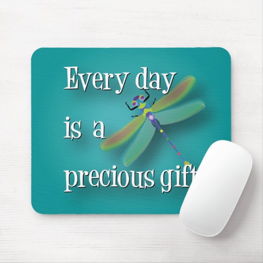 Elke dag is een kostbaar geschenk. muismat (Met muis)