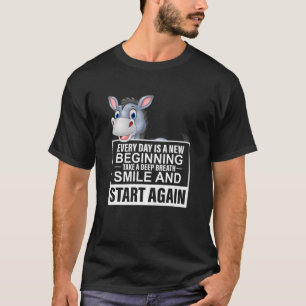 Elke dag is een nieuw begin een diepe crisis t-shirt