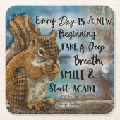 Elke dag is een nieuw begin kartonnen onderzetters (Voorkant)